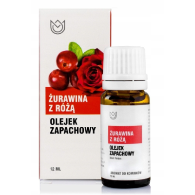 OLEJEK ZAPACHOWY kominki ŻURAWINA Z RÓŻĄ RÓŻA 12ml