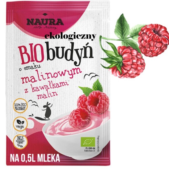 Naura NATURALNY BUDYŃ MALINOWY eko BIO bez cukru