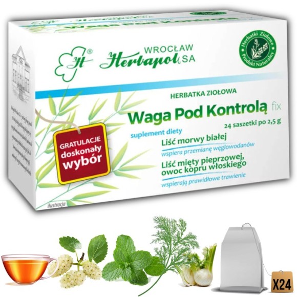 Herbapol WAGA POD KONTROLĄ zioła 24 saszetki 60G