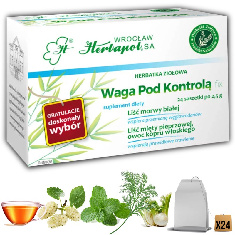 Herbapol WAGA POD KONTROLĄ zioła 24 saszetki 60G