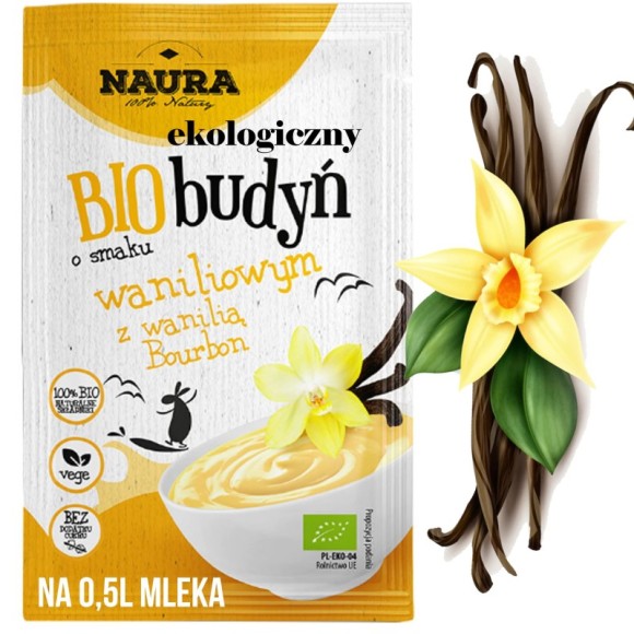 Naura NATURALNY BUDYŃ WANILIOWY eko BIO bez cukru