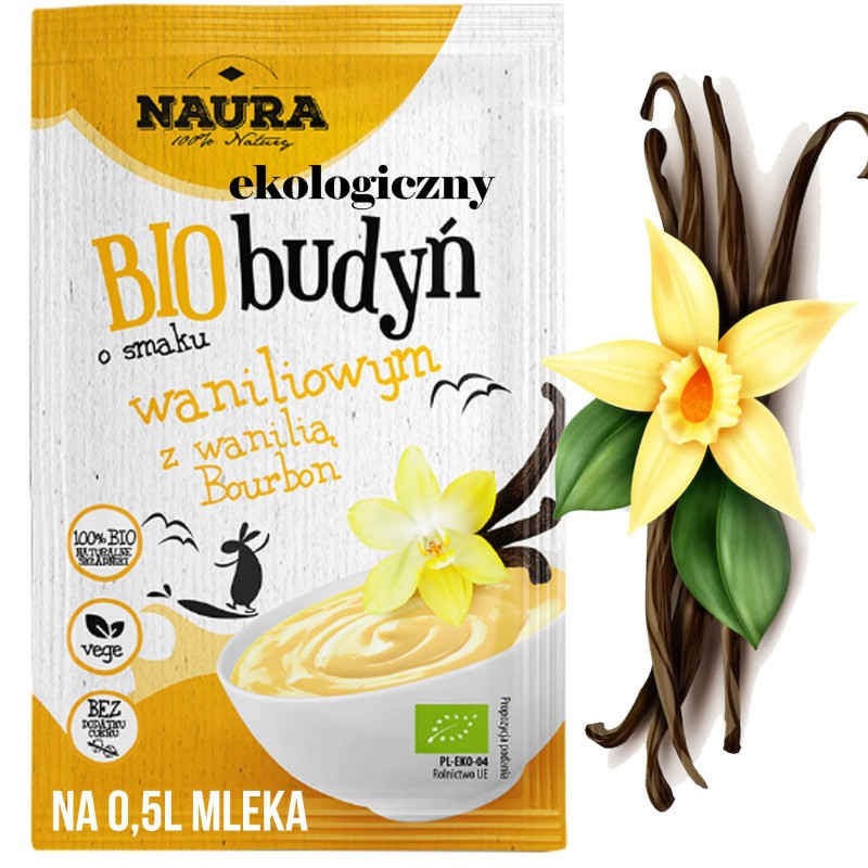 Naura NATURALNY BUDYŃ WANILIOWY eko BIO bez cukru