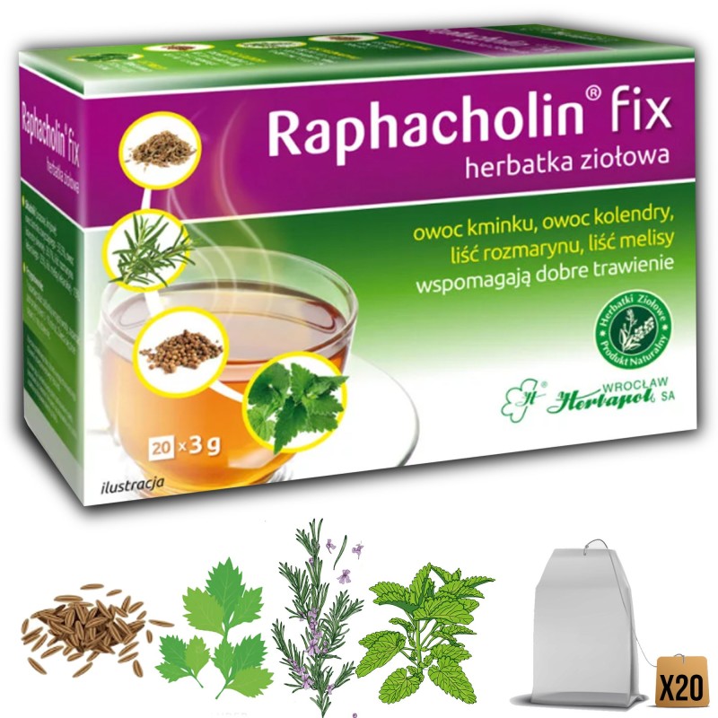 RAPHACHOLIN FIX ziołowa herbatka na trawienie 20 saszetek