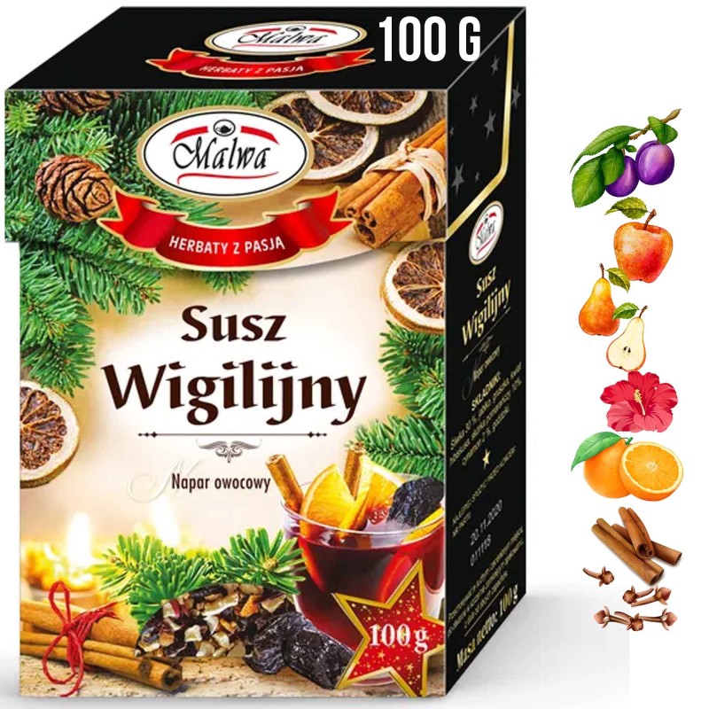 Malwa SUSZ WIGILIJNY HERBATA OWOCOWA LIŚCIASTA na Święta