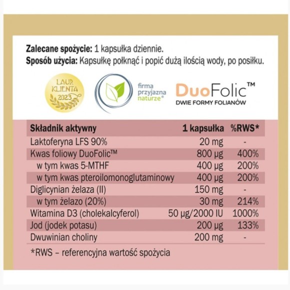 Yango PREGNA STEP 2 ŻELAZO Z ŻELAZEM 60kps wsparcie: CIĄŻA