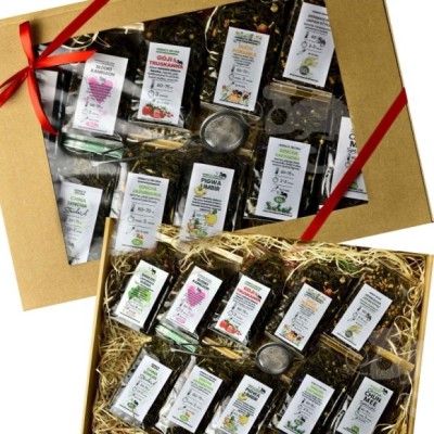 ZESTAW PREZENTOWY DUŻY zielona herbata AROMATYZOWANA 10x50