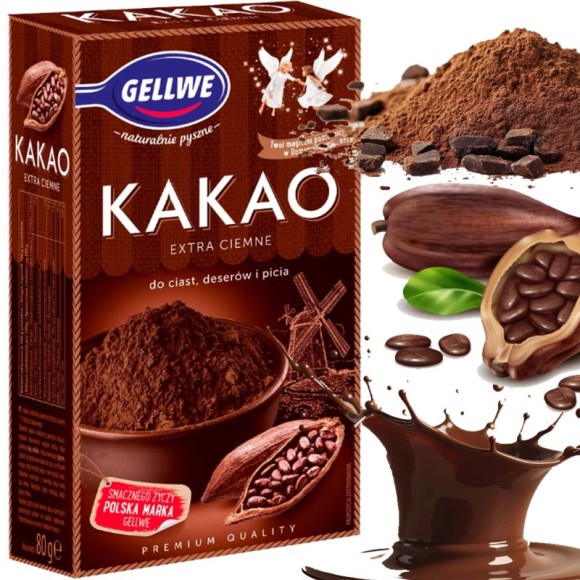 GELLWE KAKAO KRÓLEWSKIE EXTRA CIEMNE do ciast deserów picia