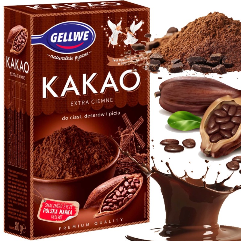 GELLWE KAKAO KRÓLEWSKIE EXTRA CIEMNE do ciast deserów picia