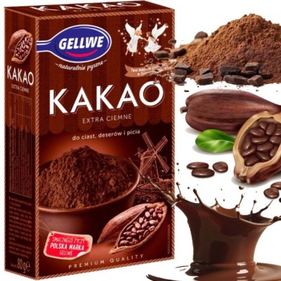 GELLWE KAKAO KRÓLEWSKIE EXTRA CIEMNE do ciast deserów picia