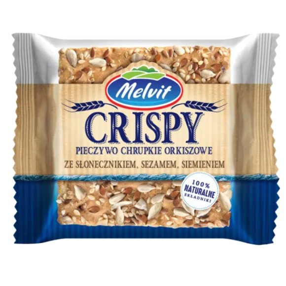 Melvit CRISPY pieczywo chrupkie ORKISZOWE SŁONECZNIK SEZAM