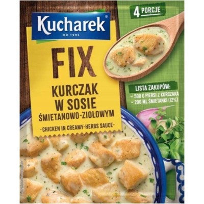 Kucharek FIX KURCZAK W SOSIE ŚMIETANOWO ZIOŁOWYM na 4