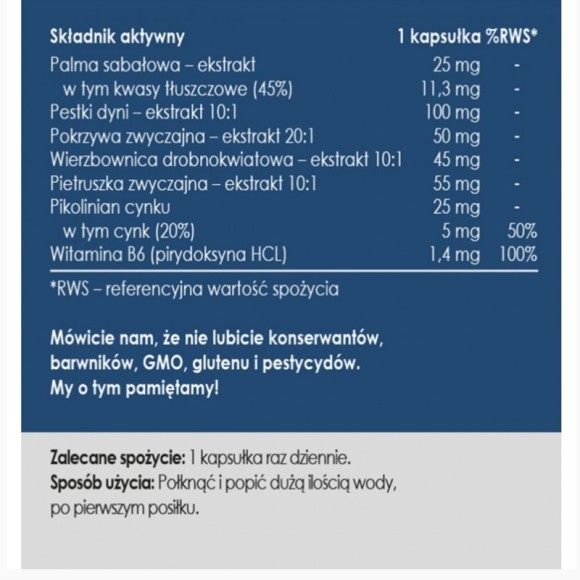 YANGO Panaseus ZDROWA PROSTATA 50kaps Palma Sabałowa
