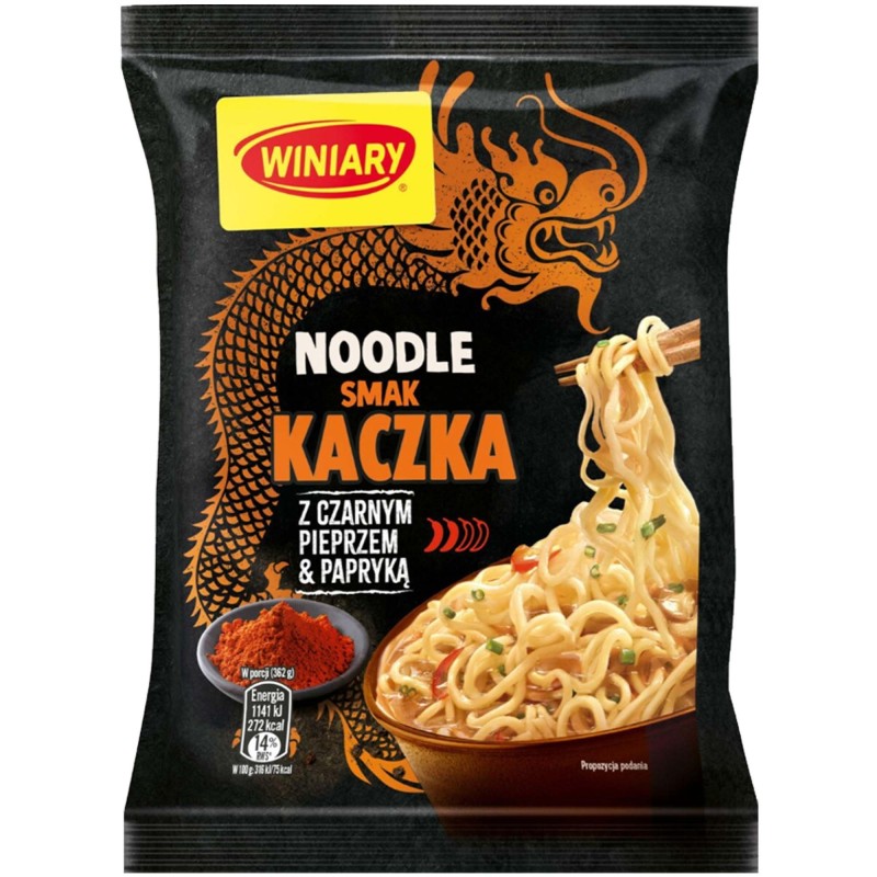 Winiary NOODLE smak KACZKA Z CZARNYM PIEPRZEM & PAPRYKĄ 62g