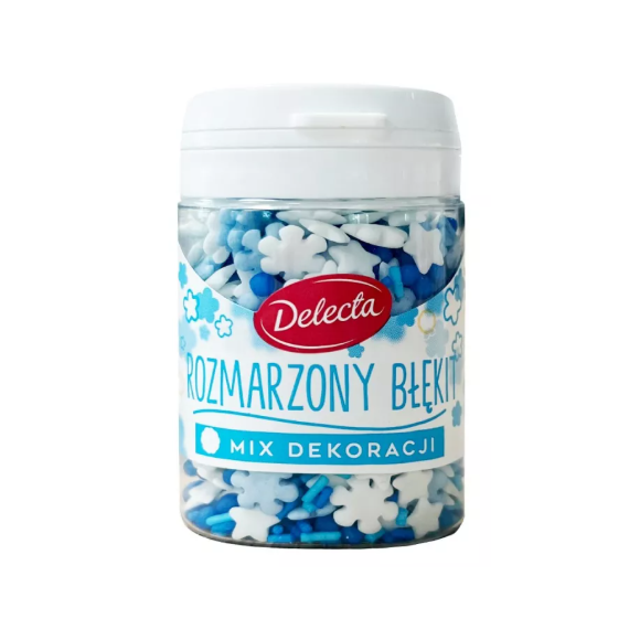 Delecta ROZMARZONY BŁĘKIT Mix dekoracji PŁATKI CUKROWE 55g