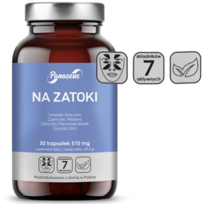 YANGO Panaseus NA ZATOKI 510mg Tymianek Sosna Werbena 50kaps