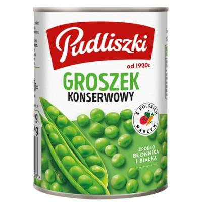 Pudliszki GROSZEK KONSERWOWY Zielony i Soczysty puszka 400g