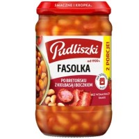 Pudliszki FASOLKA PO BRETOŃSKU gotowe danie mięsne SŁOIK