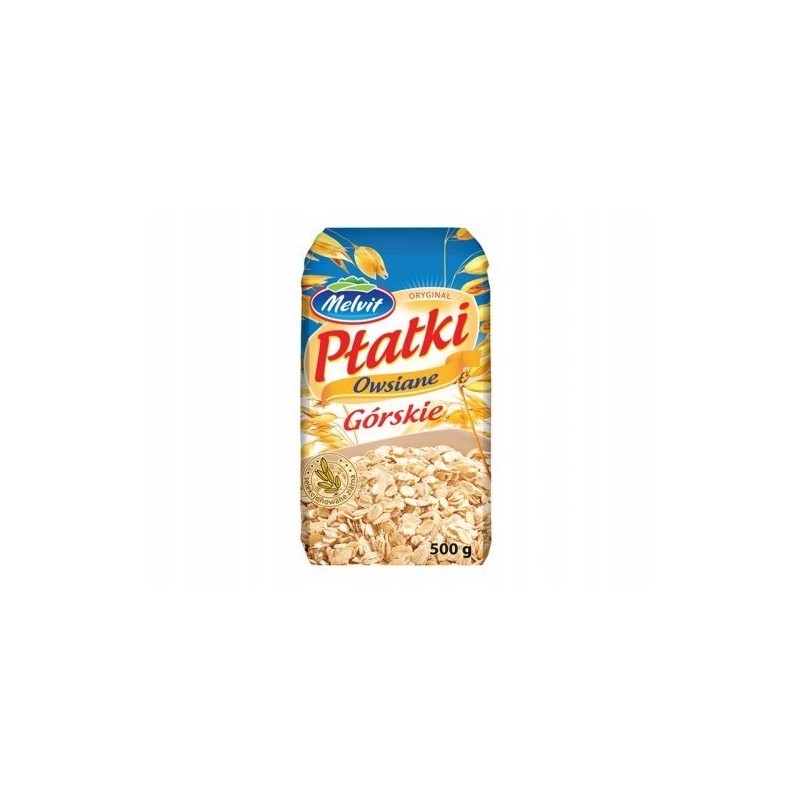 Melvit PŁATKI OWSIANE GÓRSKIE 100% 500g 0,5KG źródło