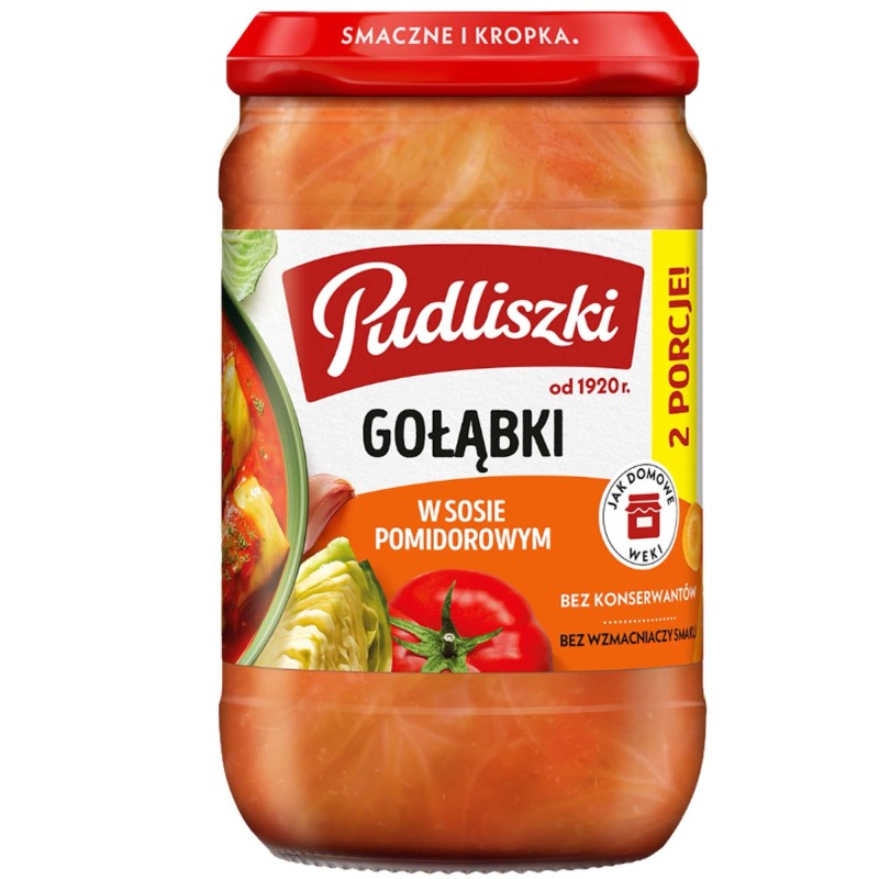 Pudliszki GOŁĄBKI  W SOSIE POMIDOROWYM gotowe danie mięsne