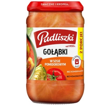 Pudliszki GOŁĄBKI  W SOSIE POMIDOROWYM gotowe danie mięsne
