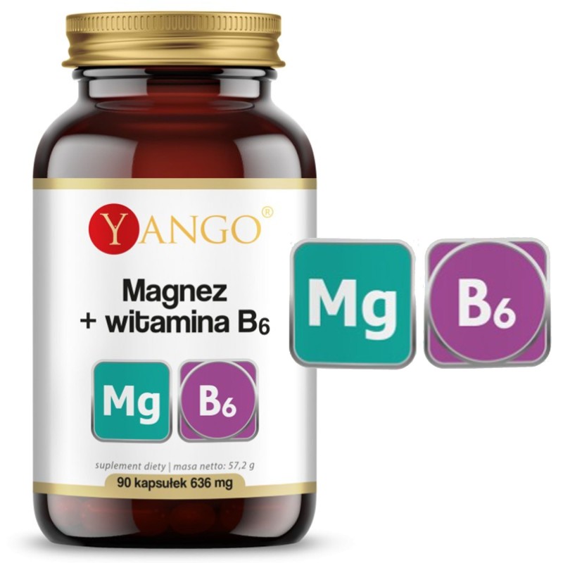 Yango MAGNEZ + WITAMINA B6 wsparcie na UKŁAD NERWOWY 90kaps