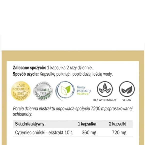Yango SCHISANDRA CYTRYNIEC CHIŃSKI Adaptogen wsparcie