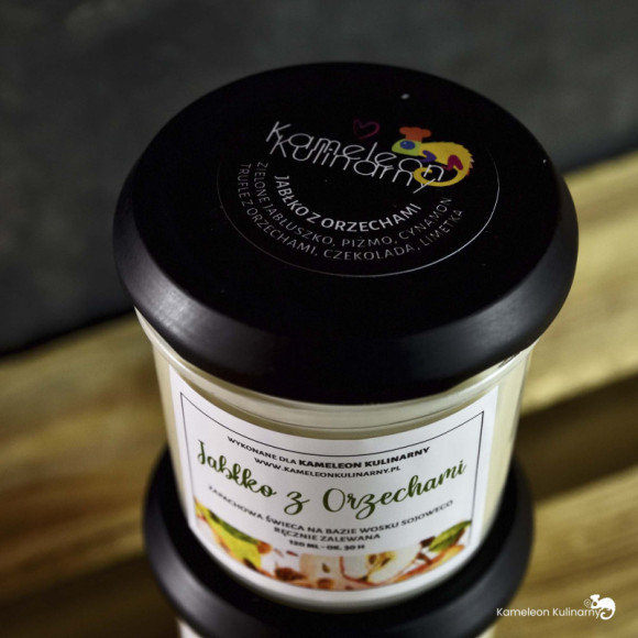 ŚWIECA SOJOWA 120ml 30h JABŁKO Z ORZECHAMI cudowna ŚWIECA SOJOWA 120ml 30h JABŁKO Z ORZECHAMI cudowna