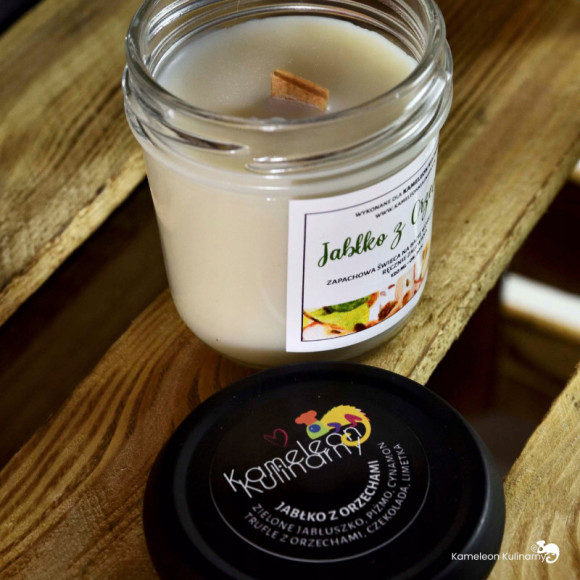 ŚWIECA SOJOWA 120ml 30h JABŁKO Z ORZECHAMI cudowna ŚWIECA SOJOWA 120ml 30h JABŁKO Z ORZECHAMI cudowna