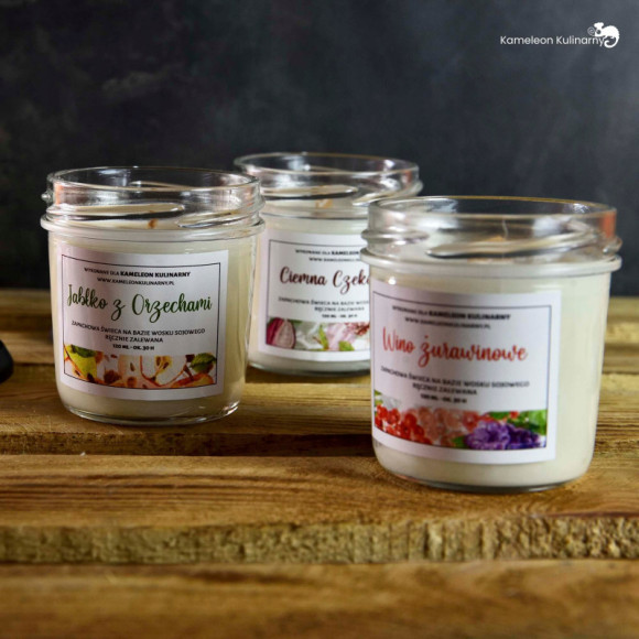ŚWIECA SOJOWA 120ml 30h JABŁKO Z ORZECHAMI cudowna ŚWIECA SOJOWA 120ml 30h JABŁKO Z ORZECHAMI cudowna