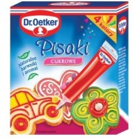 Dr.OETKER PISAKI CUKROWE 68g BIAŁY CZERWONY ZIELONY ŻÓŁTY