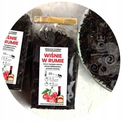 KAMELEON kulinarny herbata czarna aromatyzowana WIŚNIE W
