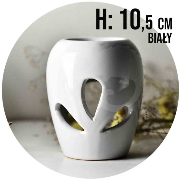KOMINEK CERAMICZNY na olejki eteryczne woski BIAŁY