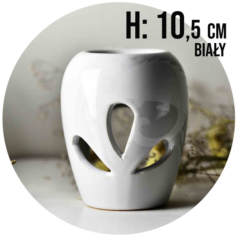 KOMINEK CERAMICZNY na olejki eteryczne woski BIAŁY