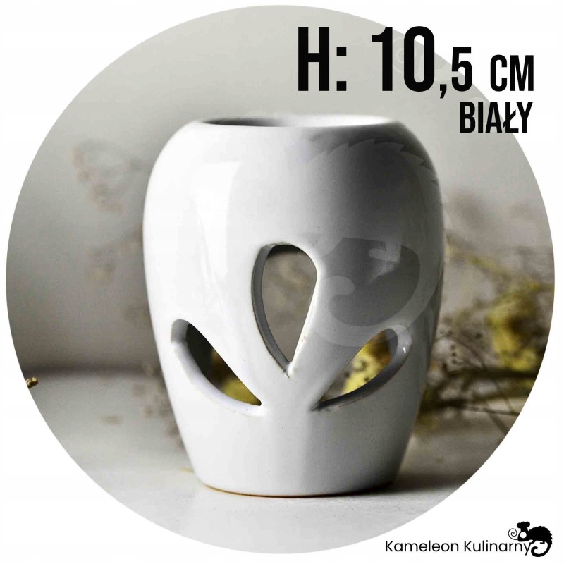 KOMINEK CERAMICZNY na olejki eteryczne woski BIAŁY