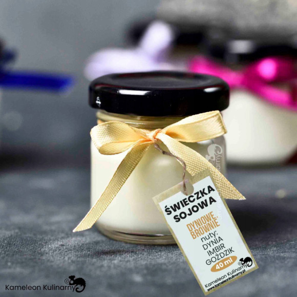 ŚWIECA SOJOWA DYNIOWE BROWNIE dynia imbir 40ml 10h ŚWIECA SOJOWA DYNIOWE BROWNIE dynia imbir 40ml 10h
