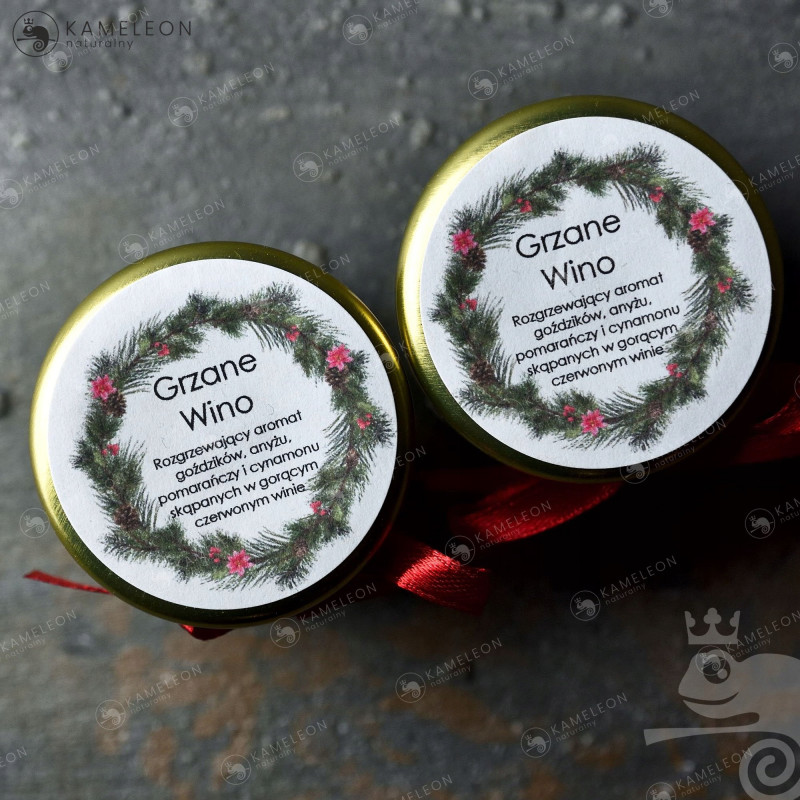 ŚWIECA SOJOWA GRZANE WINO na prezent 40ml 10h