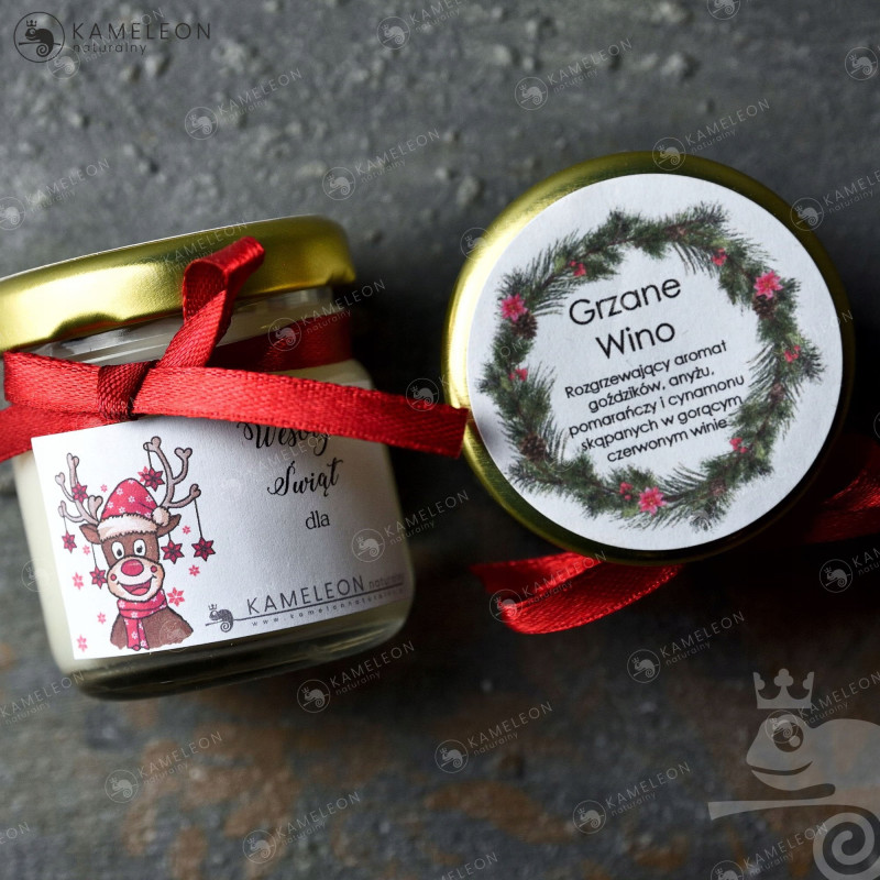 ŚWIECA SOJOWA GRZANE WINO na prezent 40ml 10h