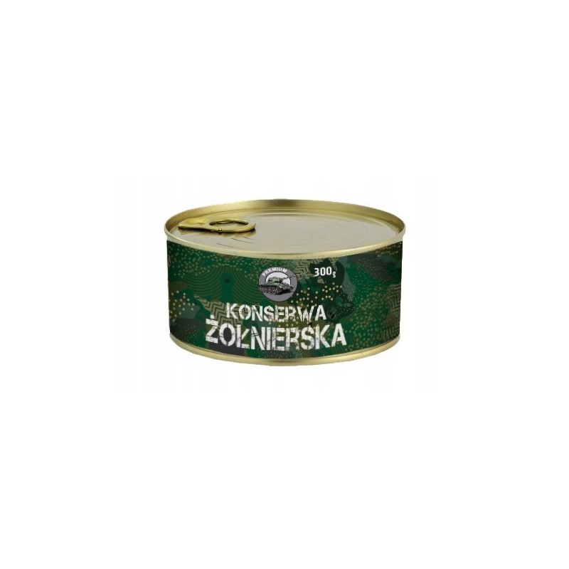 KONSERWA WOJSKOWA ŻOŁNIERSKA 300g 0,3KG MIĘSNA W PUSZCE