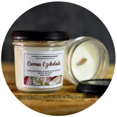 ŚWIECA SOJOWA zapachowa 120ml 30h CIEMNA CZEKOLADA