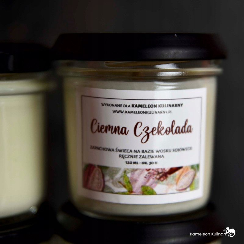 ŚWIECA SOJOWA zapachowa 120ml 30h CIEMNA CZEKOLADA
