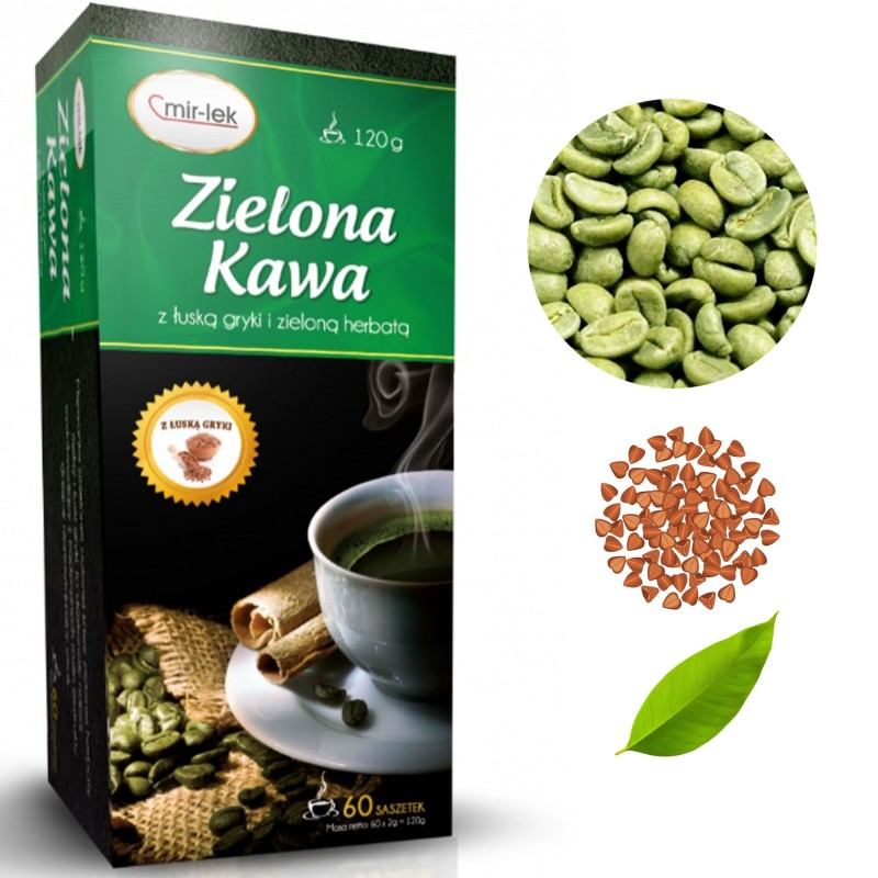 MIR-LEK ZIELONA KAWA z łuską gryki i zieloną herbatą 120G
