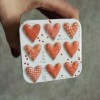 PUSZKA METALOWA DUŻA na herbatę kawę SERCA LOVE 70x70x100