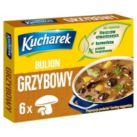 Kucharek KOSTKA ROSOŁOWA BULION GRZYBOWY 60g 6 KOSTEK bez