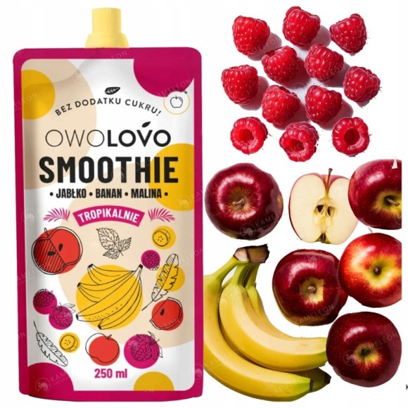 OWOLOVO SMOOTHIE TROPIKALNIE mus owocowy JABŁKO BANAN