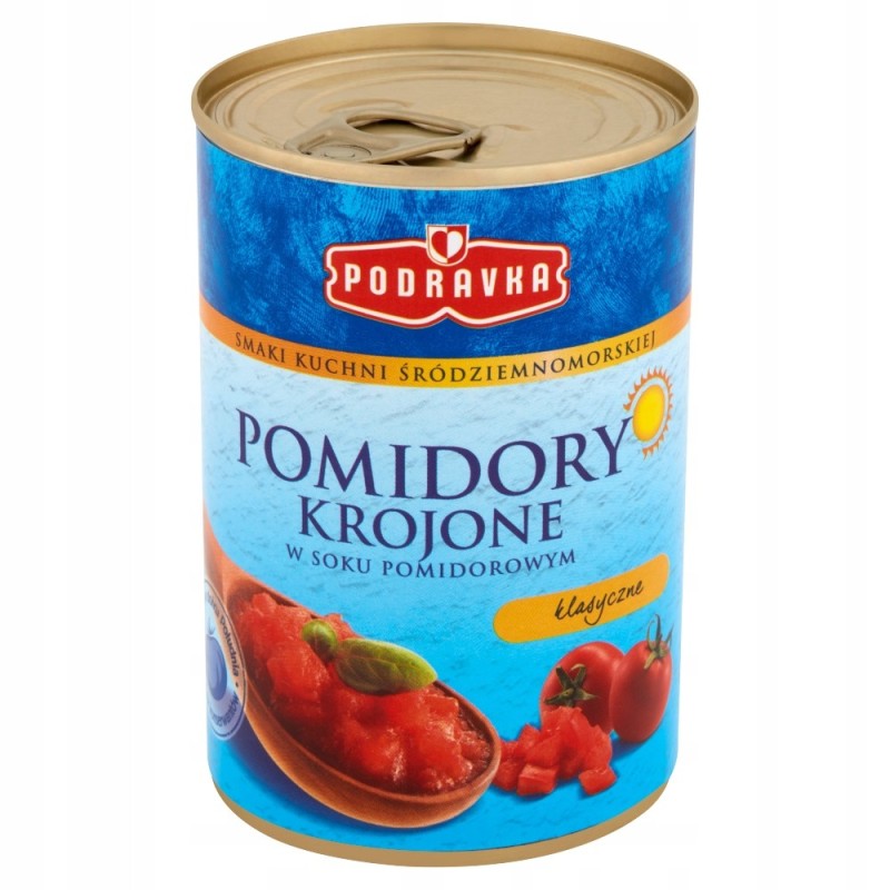 Podravka POMIDORY KROJONE W SOKU POMIDOROWYM klasyczne 400g