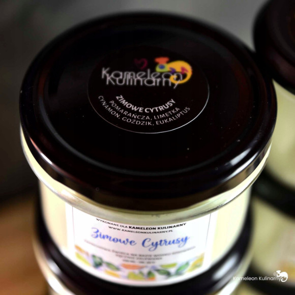 ŚWIECA SOJOWA zapachowa 235ml 55h ZIMOWE CYTRUSY ŚWIECA SOJOWA zapachowa 235ml 55h ZIMOWE CYTRUSY