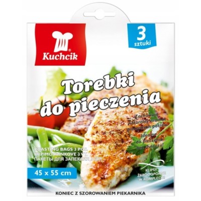 Kuchcik TOREBKI WORECZKI RĘKAW DO PIECZENIA 45x55 cm 3 szt