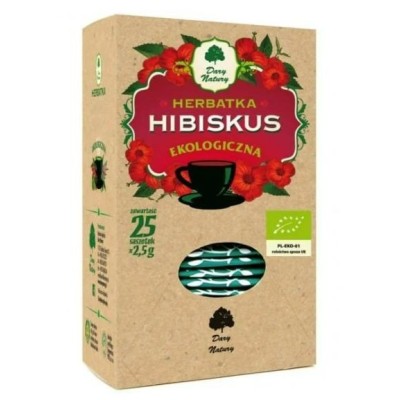 Dary Natury HIBISKUS HIBISCUS herbatka EKOLOGICZNA 25