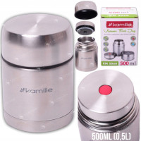 TERMOS OBIADOWY STALOWY NA LUNCH + miseczka 500 ml 0,5L - Kamille KM2060