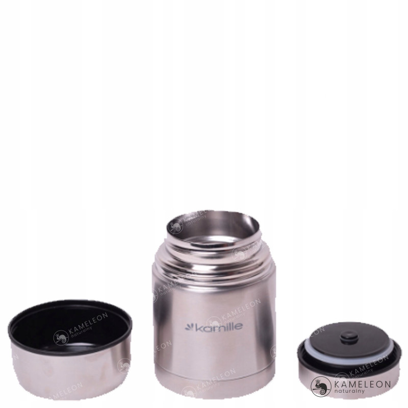 TERMOS OBIADOWY STALOWY NA LUNCH + miseczka 500 ml 0,5L - Kamille KM2060